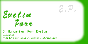 evelin porr business card